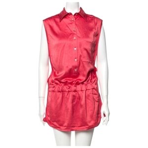 NWT Thakoon Coral Pink Satin Romper